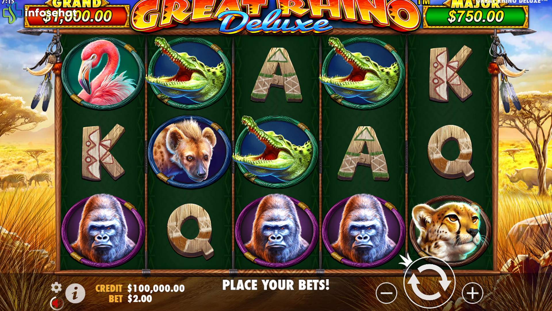 Slot Great Rhino Deluxe: Keberuntungan Menanti di Dunia Safari